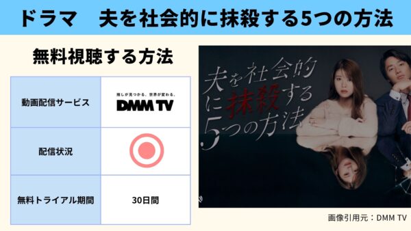 ドラマ 夫を社会的に抹殺する5つの方法 無料配信動画 DMMTV